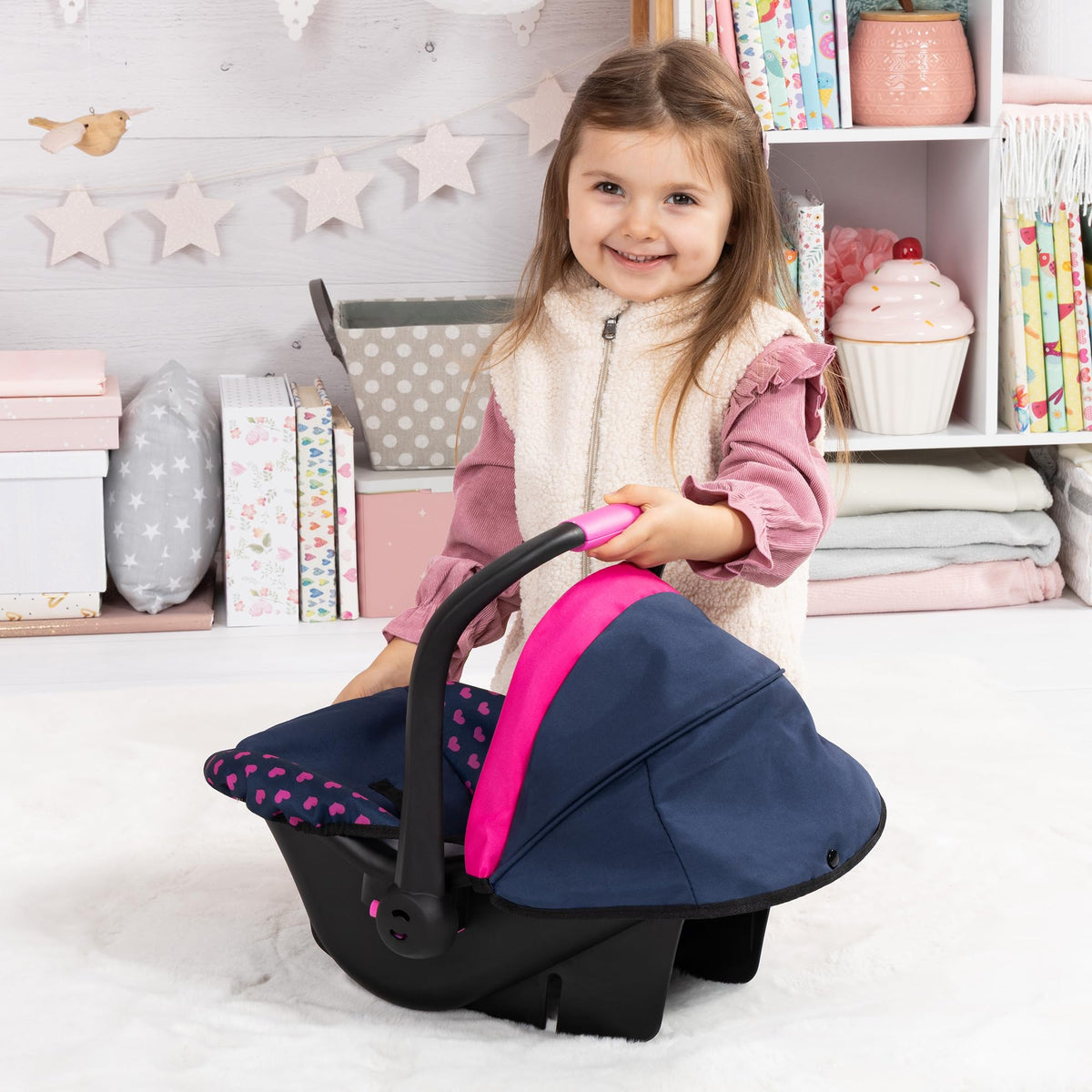 Doll Car Seat with Sun Canopy J807