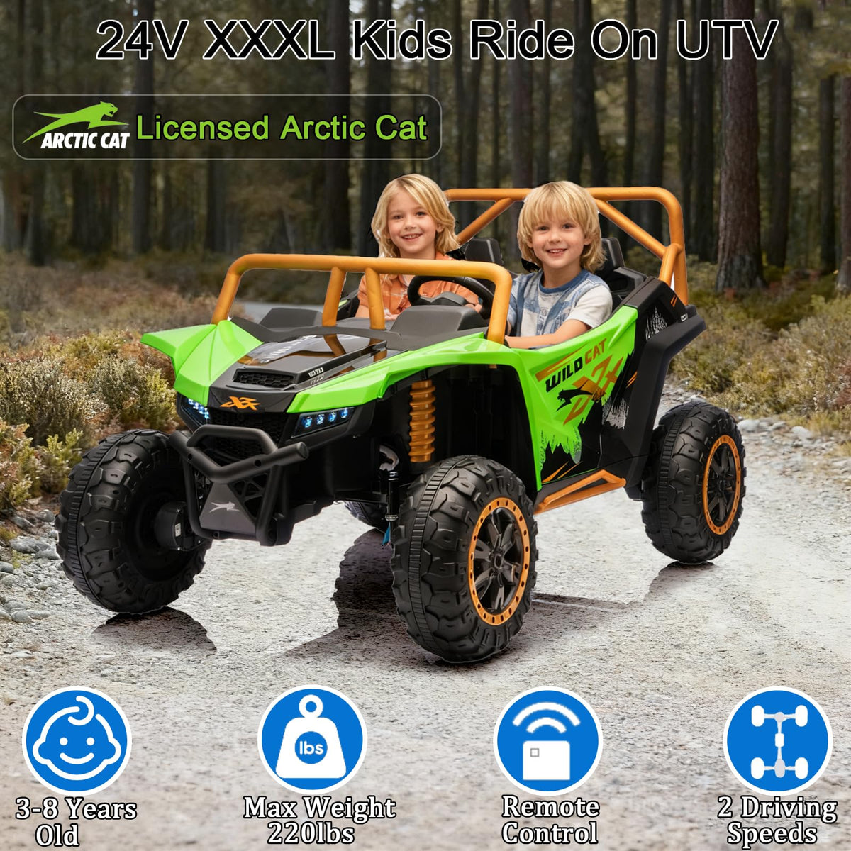 24V 2-Seater 4WD Kids Electric Ride On UTV S9791