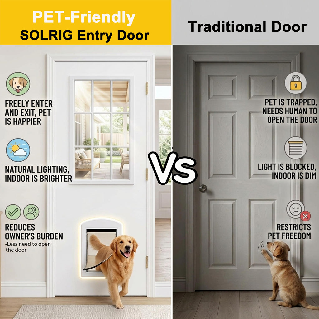 36"x 80" 9-Lite Clear Glass Exterior Door E556