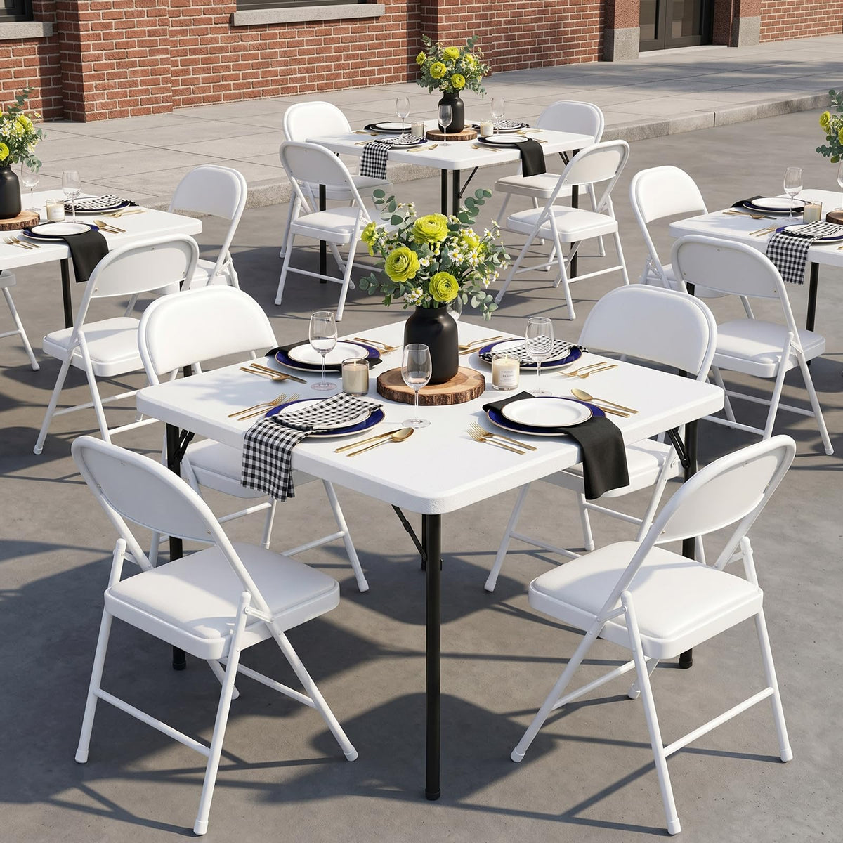 36 Inch Square Folding Card Table with Carrying Handle G106