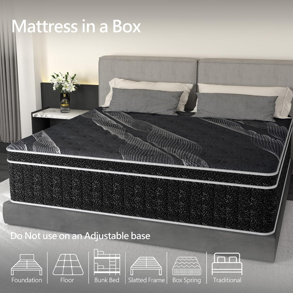 Full Size 12 inch Hybrid Memory Foam Mattress S3320