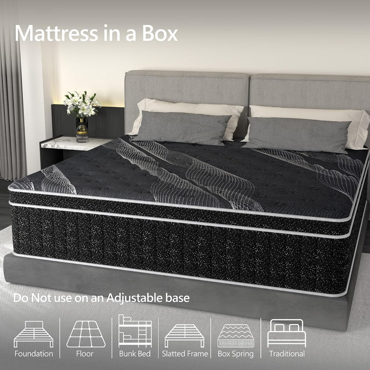 Full Size 12 inch Hybrid Memory Foam Mattress S3320