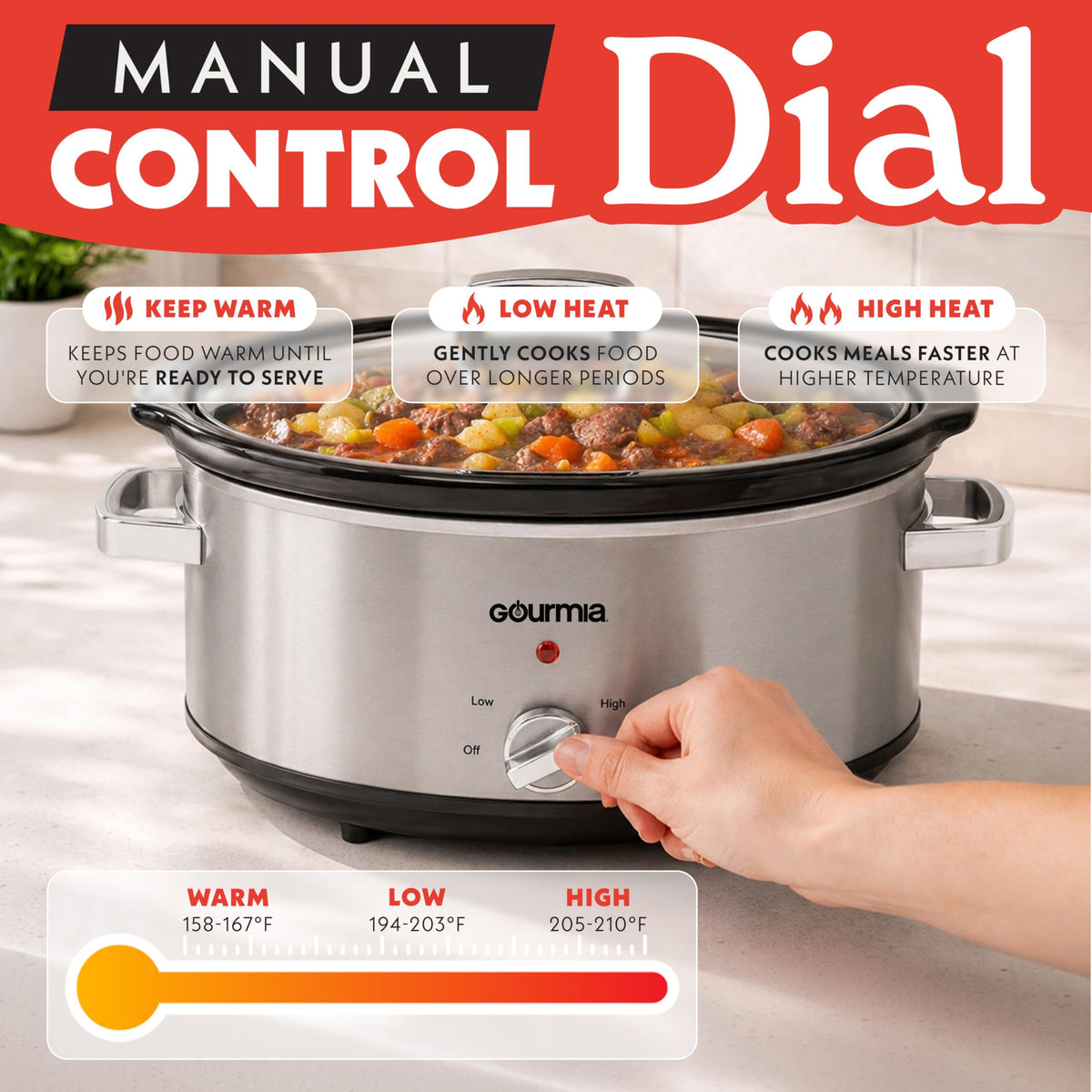7 Qt Stainless Steel Slow Cooker T708432