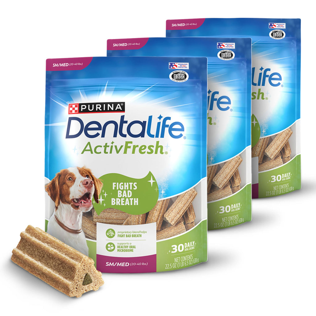Chicken Flavor Dental Chews for Adult Dogs 30 ct. A863