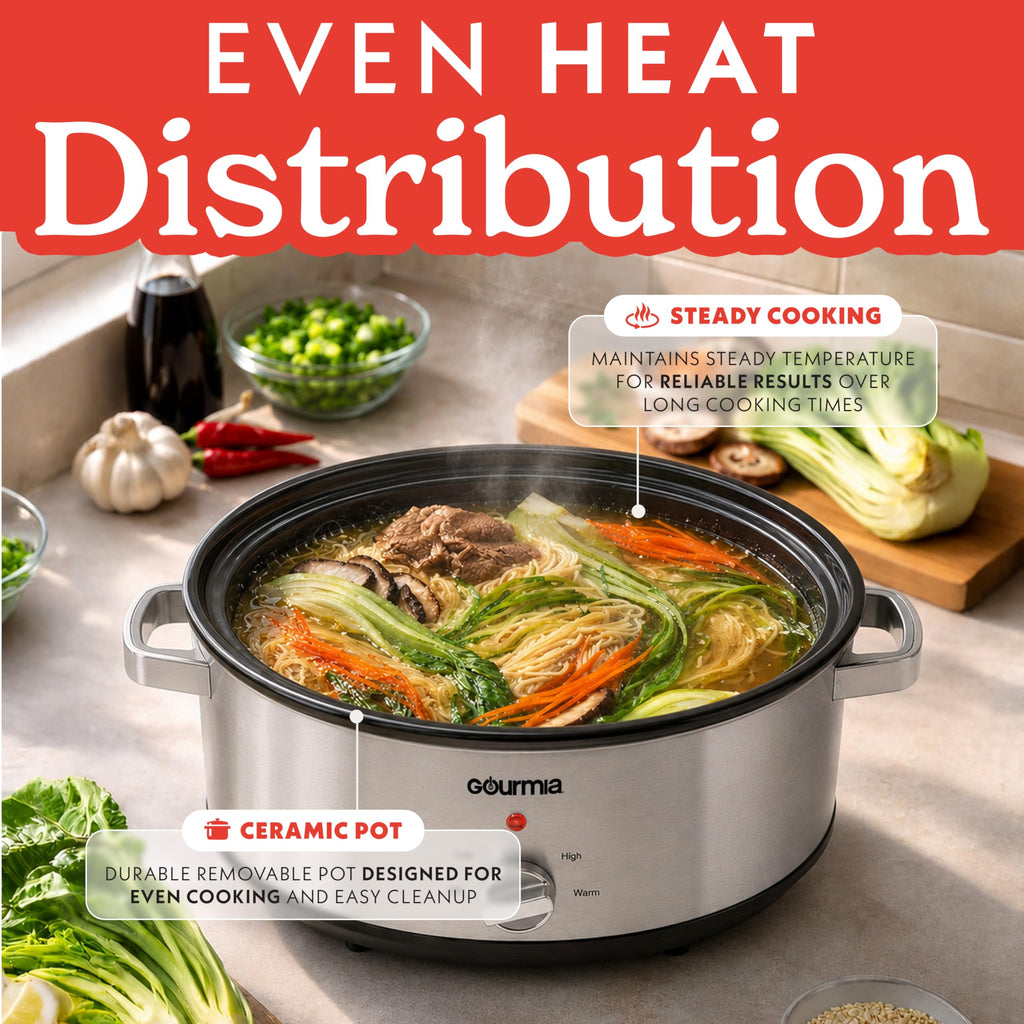 7 Qt Stainless Steel Slow Cooker T708432