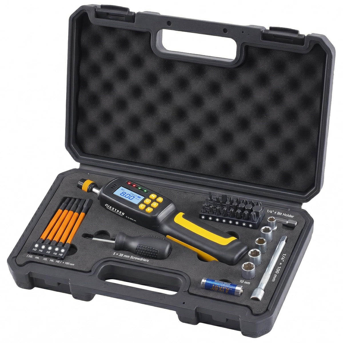 Digital Torque Screwdriver Set, 1/4" Drive, 38-Piece L57679