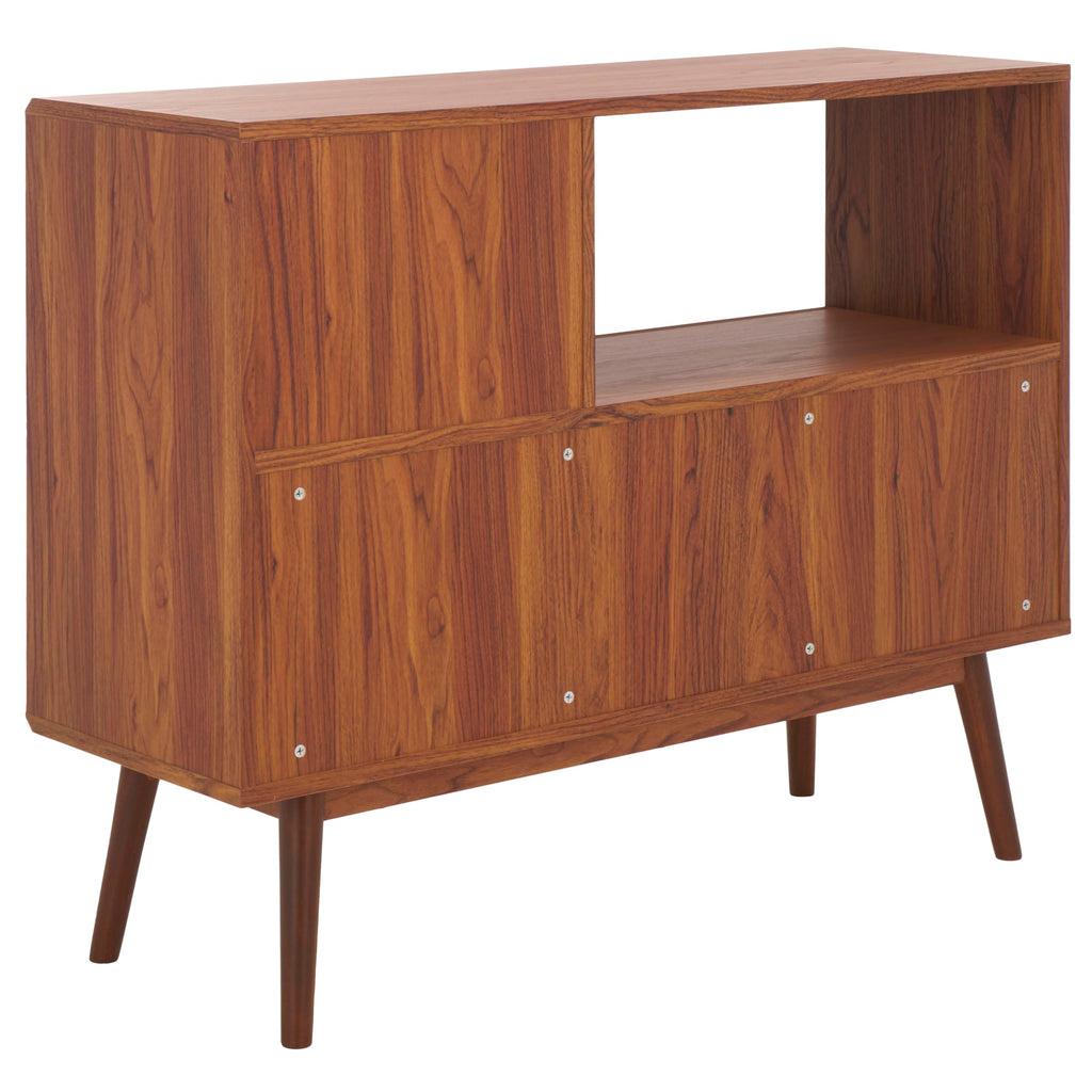 Walnut Brown TV Stand with Sliding Door N1754