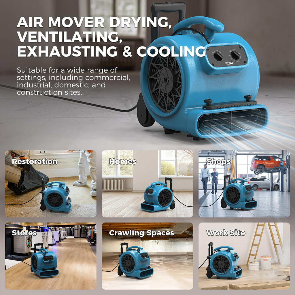 3 Speed Air Mover Carpet Drying Fan S266604