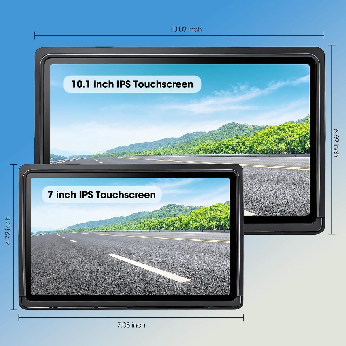 7" Wireless Backup Camera System with DVR Split Screen Monitor V27037