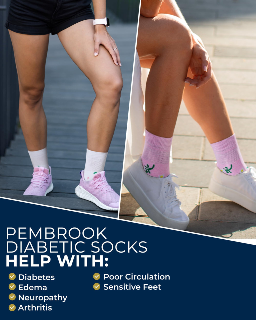 Bamboo Viscose Diabetic Socks 6 Pairs A7279