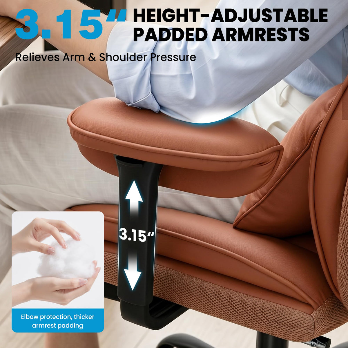 Office Chair with Pocket Spring Cushion I40660