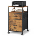 2 Drawer Mobile Fabric File Cabinet E325869