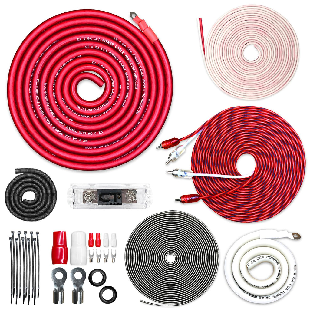 1/0 Gauge CCA Amp Wiring Install Kit B3568