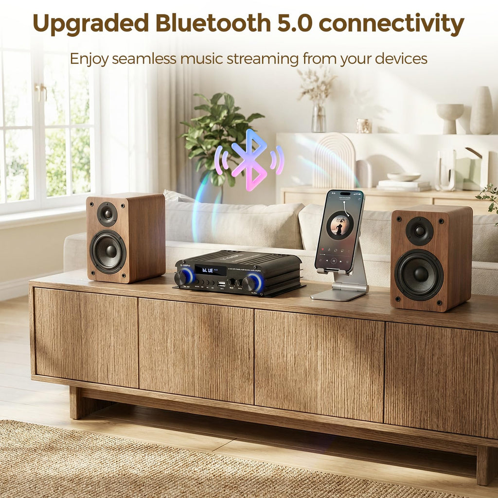 2.1 Channel Stereo Audio Amplifier Bluetooth 5.0 with Remote D325