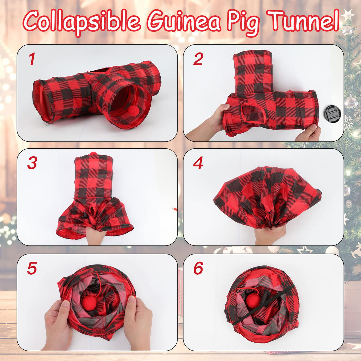 5.9" Collapsible 3 Way Small Animal Tunnel K840
