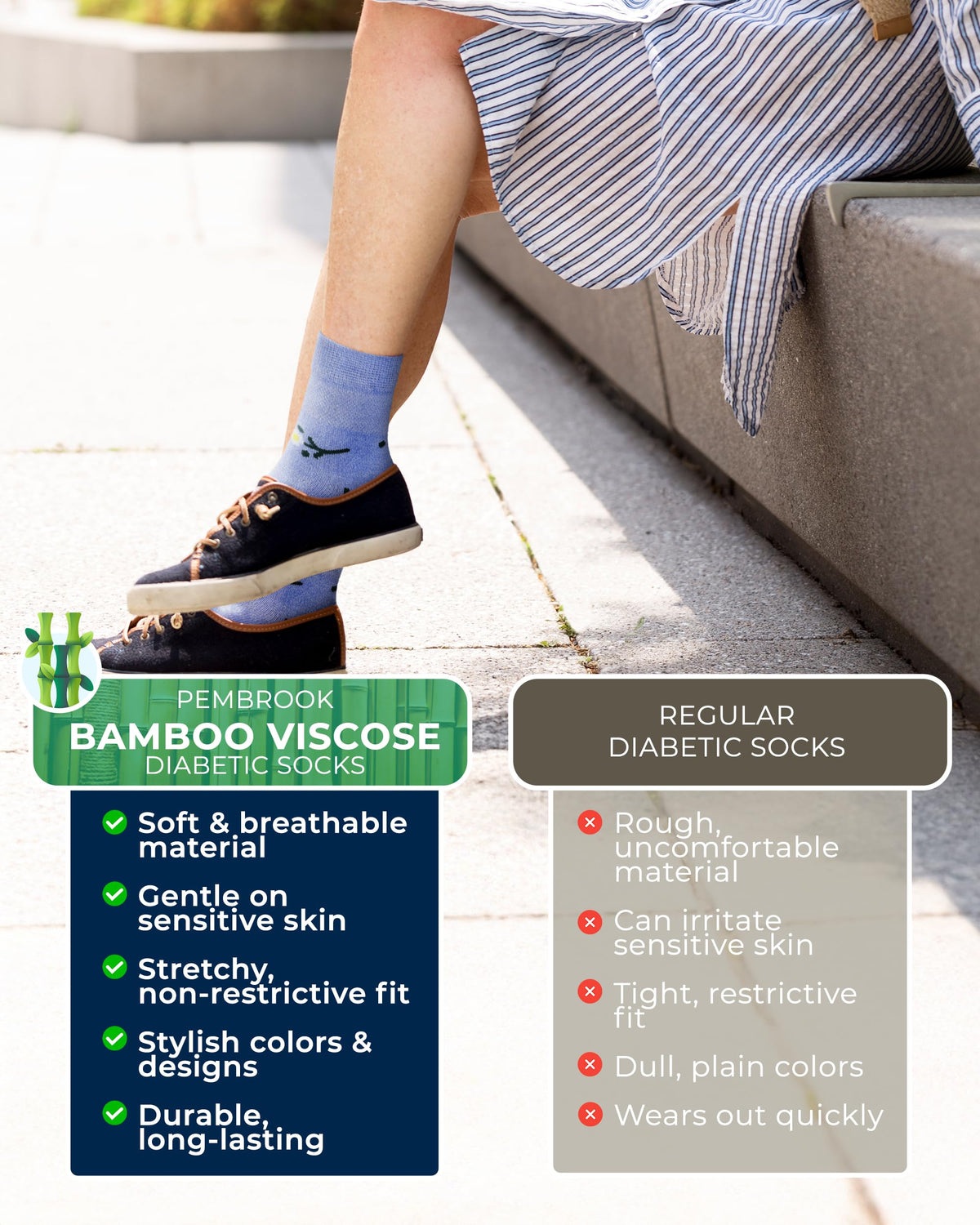 Bamboo Viscose Diabetic Socks 6 Pairs A7279
