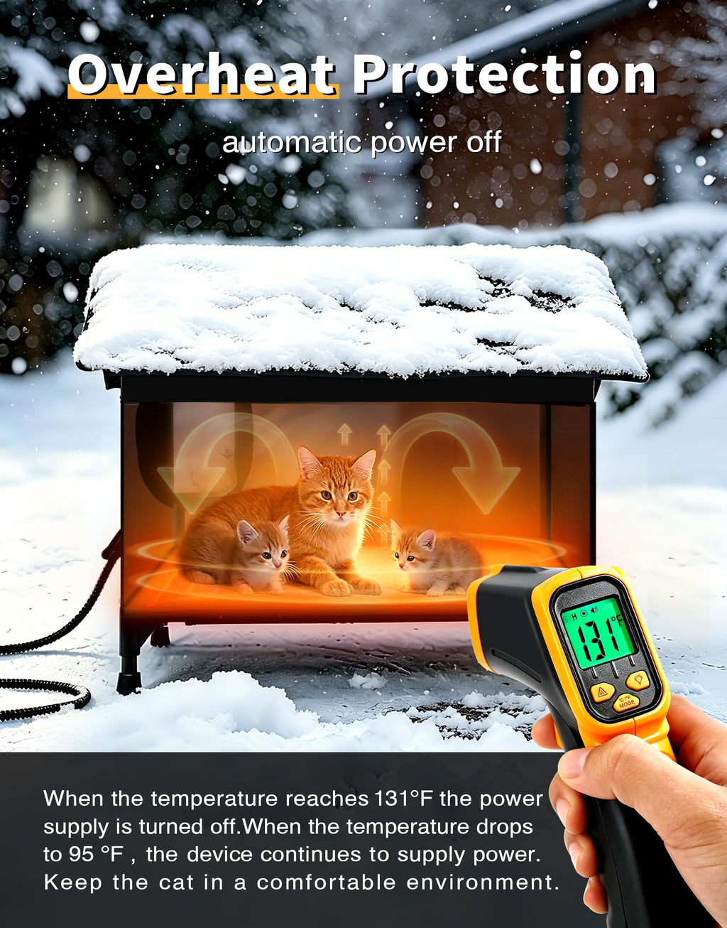 Heated Outdoor Cat House M3456