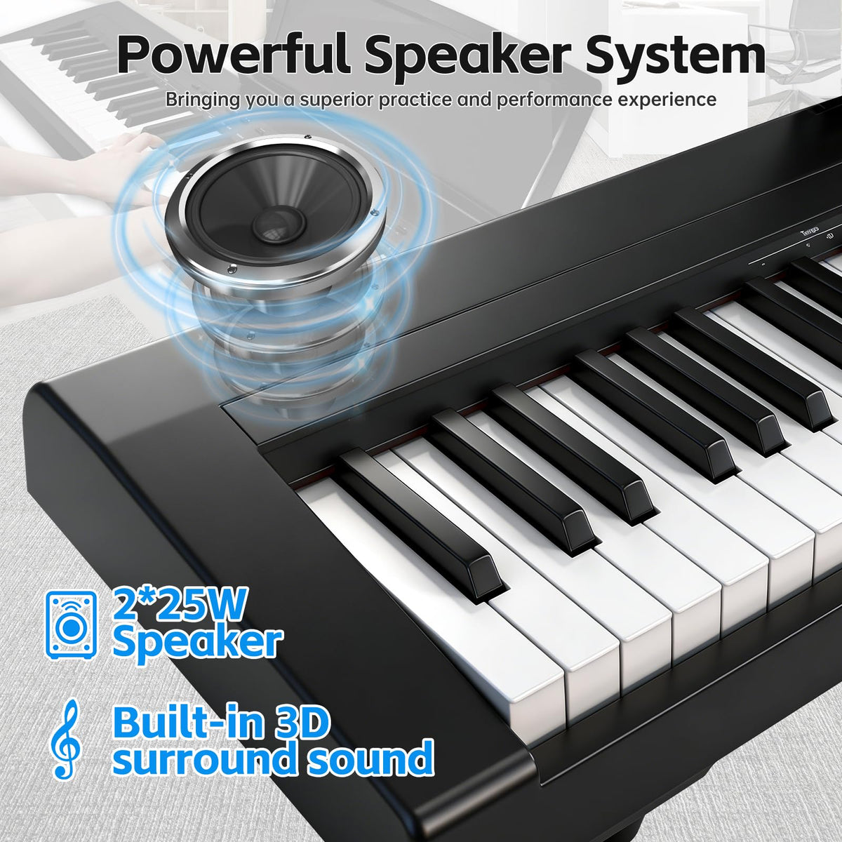 88 Key Weighted Digital Piano with Graded Hammer Action M311