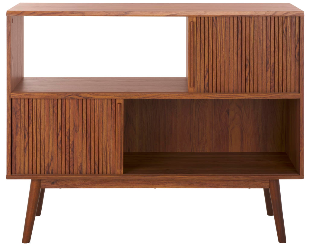Walnut Brown TV Stand with Sliding Door N1754