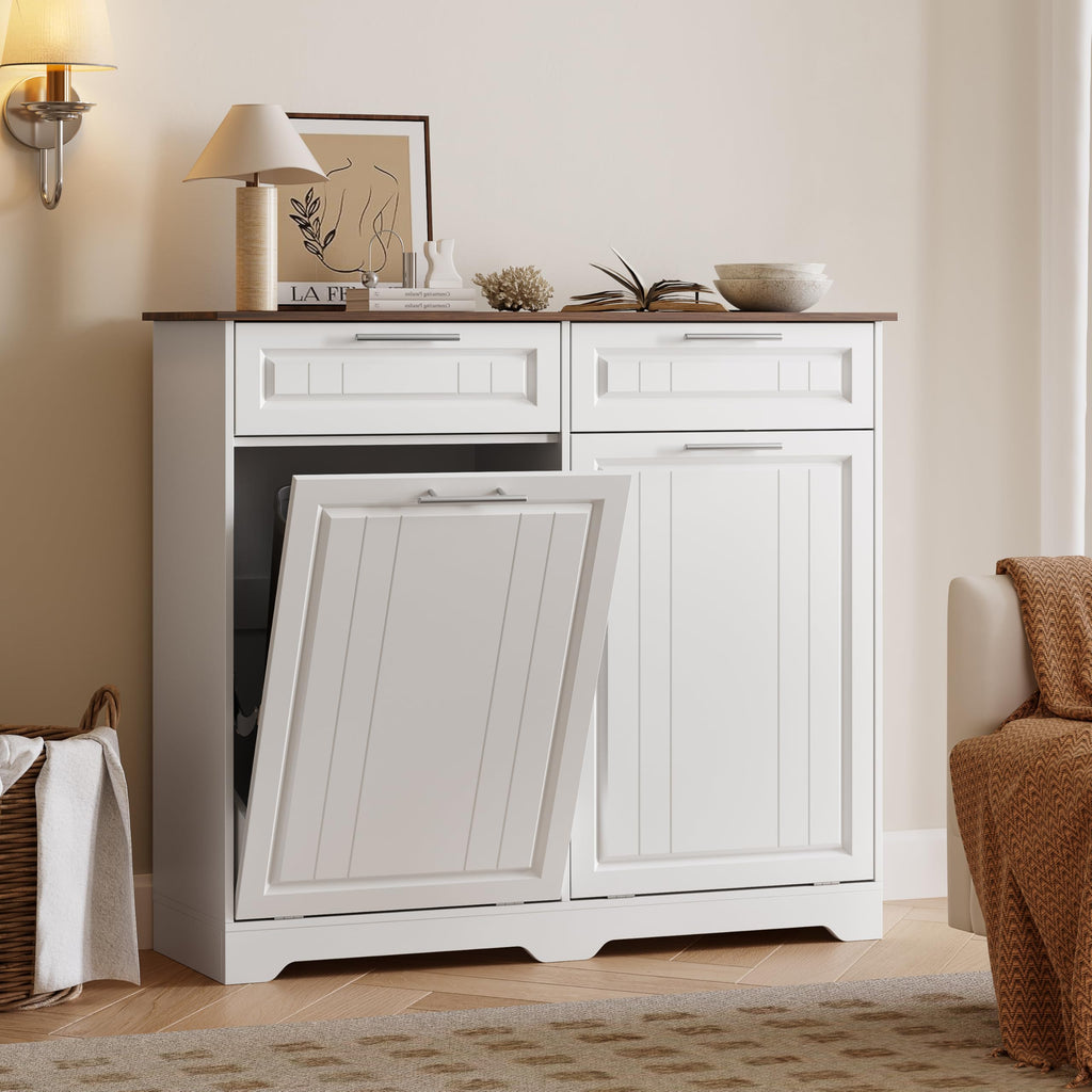 10 Gallon Double Tilt Out Trash Can Cabinet B744