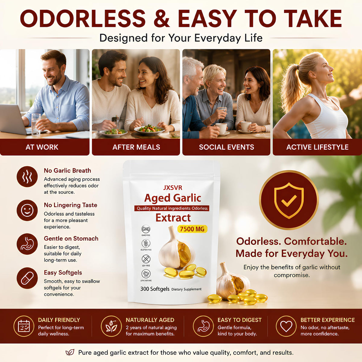 Odorless Aged Garlic Extract 300 Softgels W940839