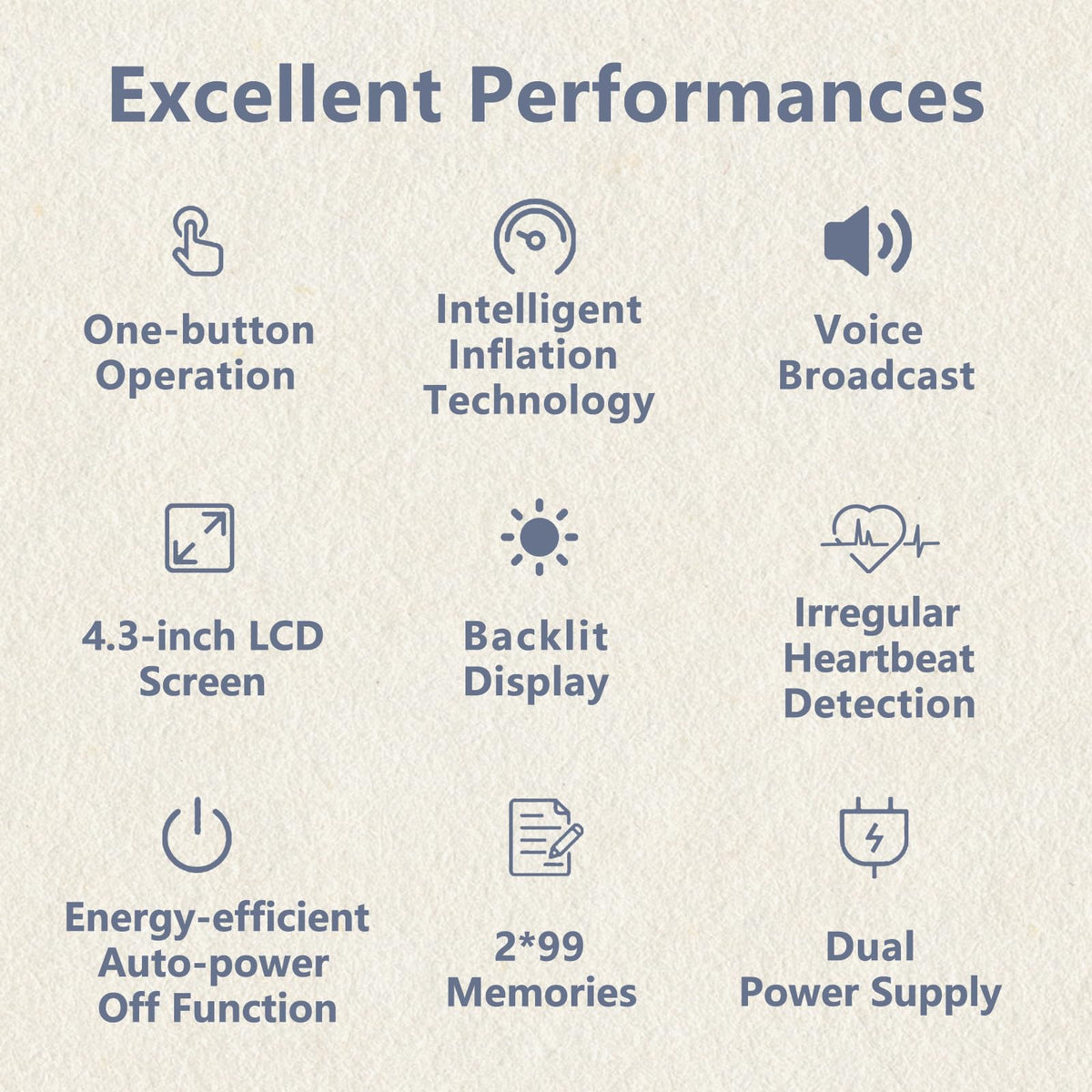 Upper Arm Blood Pressure Monitor, Automatic Digital with Voice Broadcast & Irregular Heartbeat Detection, Backlit LED Display, Adjustable Cuff 8.66-16.5'', 2x99 Memory & Guest Mode, AAA & Type-C O711