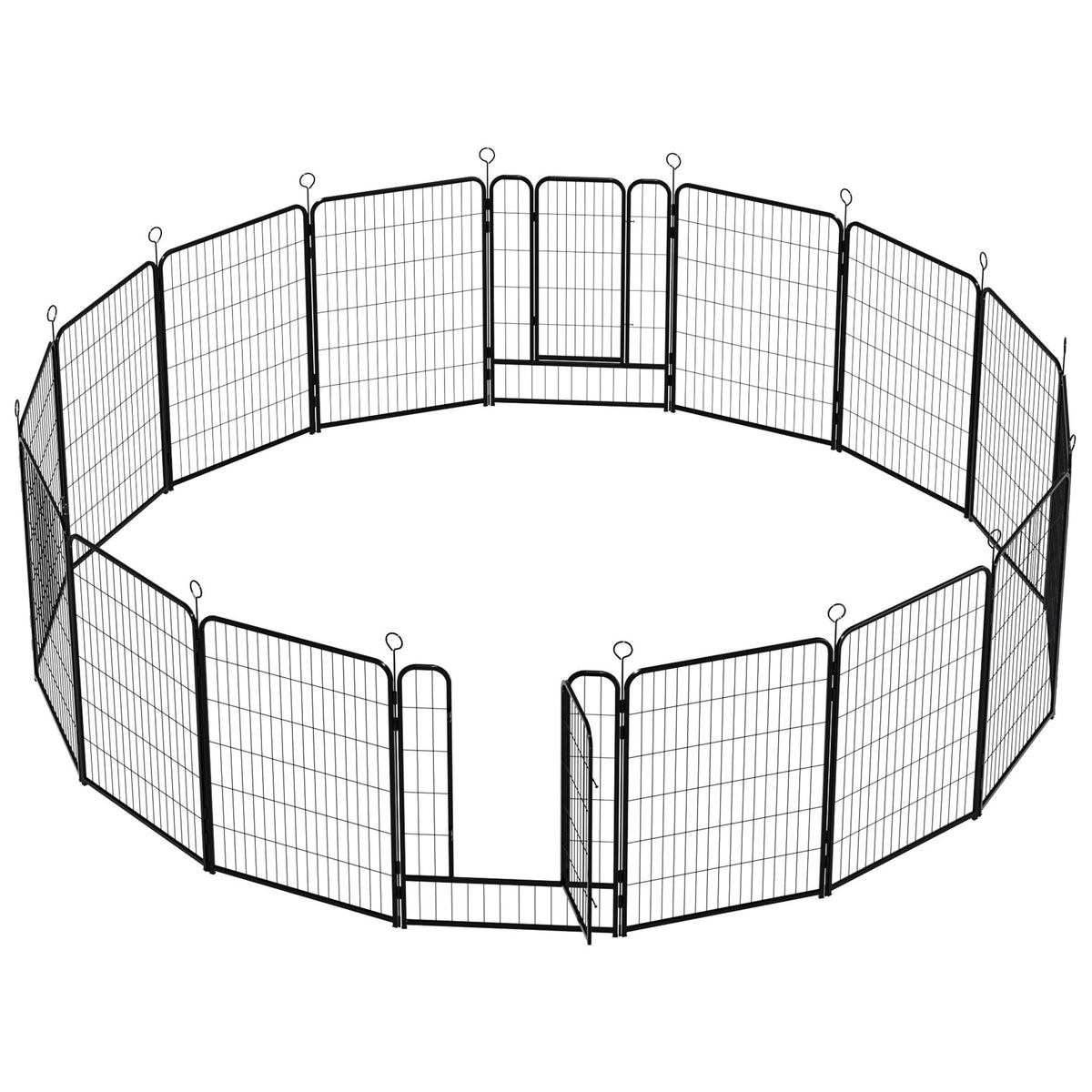 16-Panel Heavy-Duty Metal Dog Playpen Y66846
