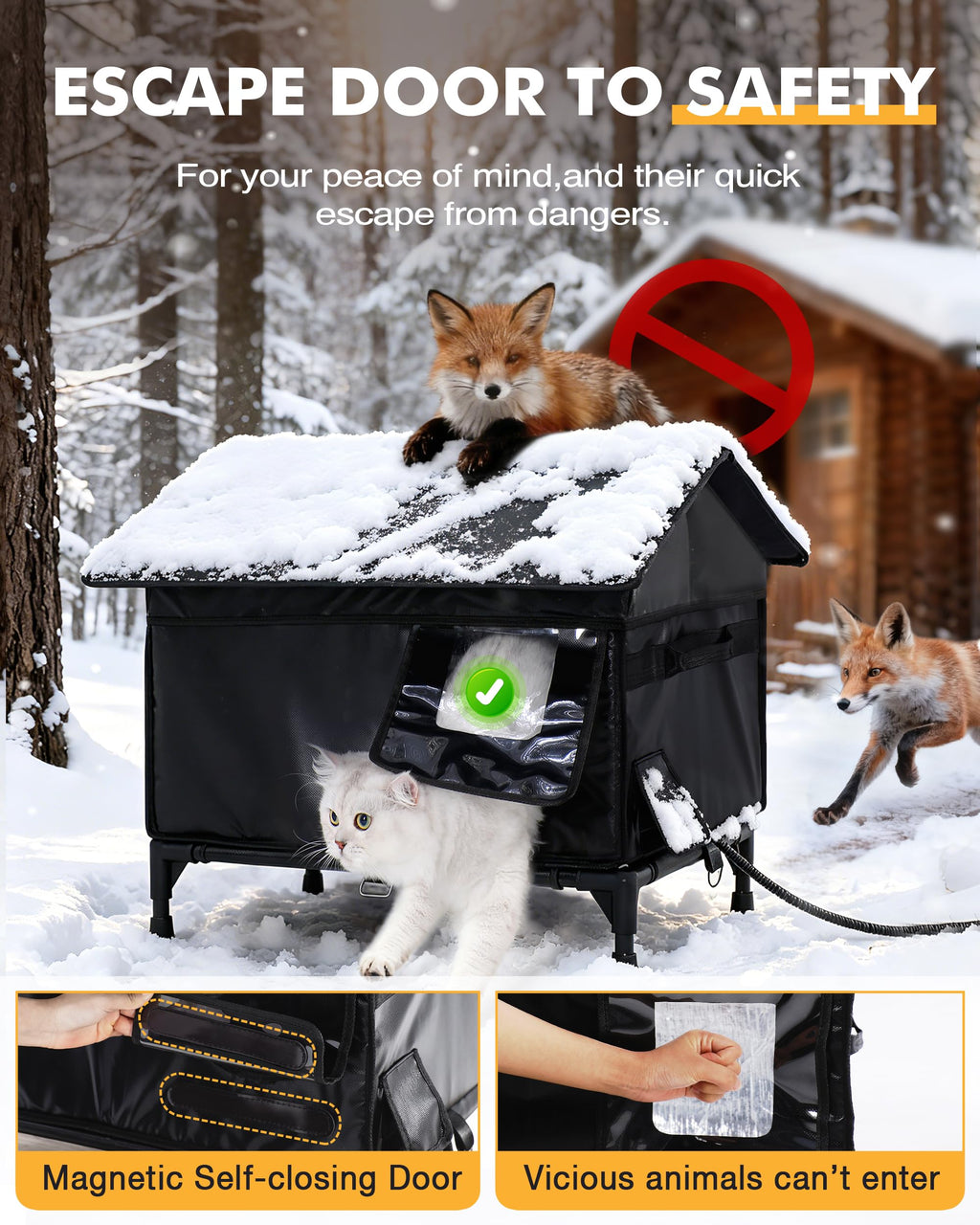 Heated Outdoor Cat House M3456