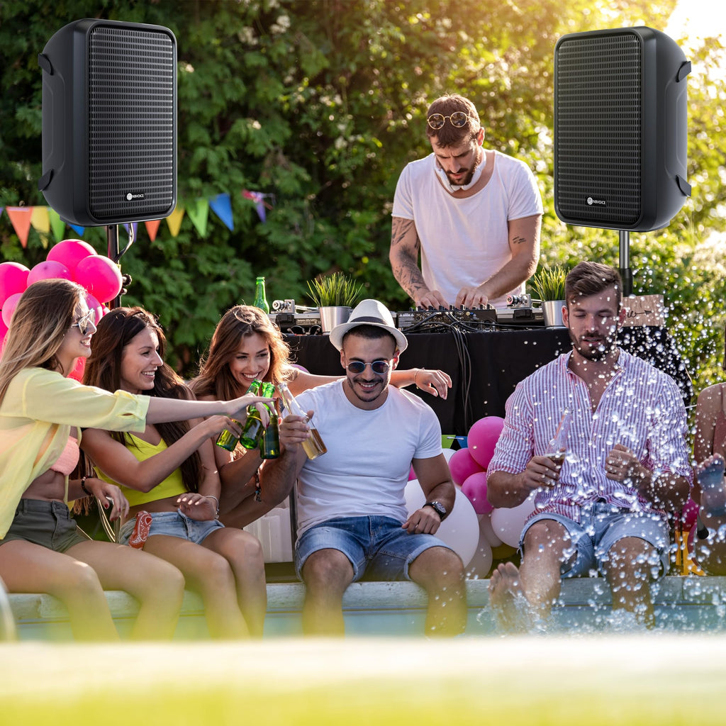 Portable All-in-One 2-Way PA System with 8-Channel Mixer H7124