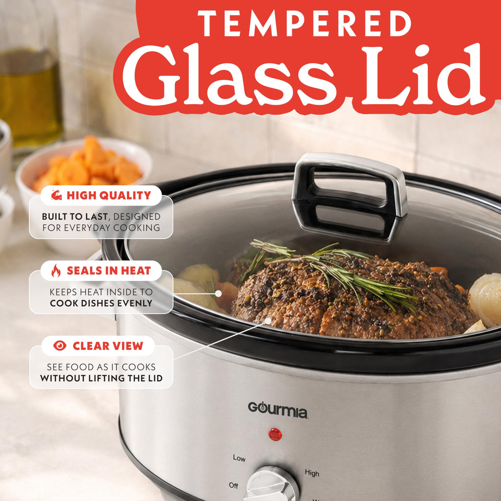 7 Qt Stainless Steel Slow Cooker T708432