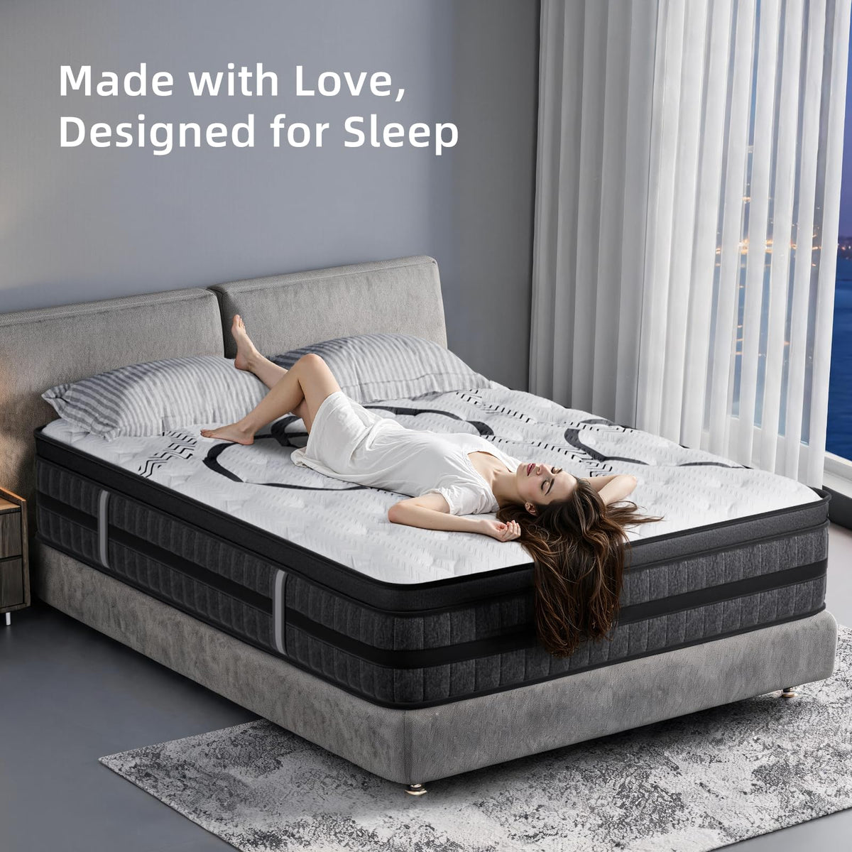 Full Size 12 Inch Medium Firm Hybrid Spring Mattress Z64115