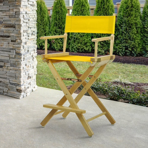 24" Natural Frame-Gold Canvas Director Chair D760