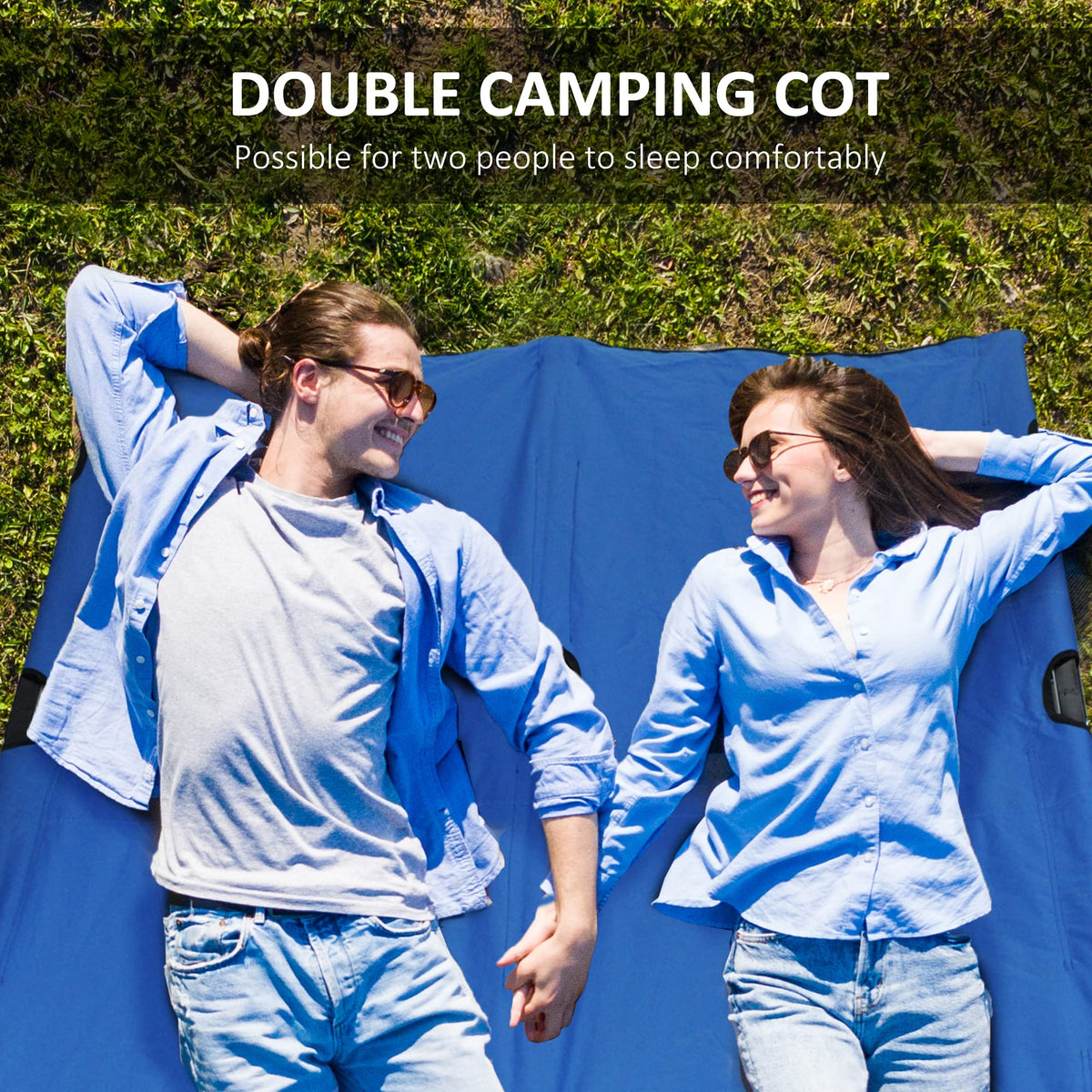 2 Person Folding Camping Cot with Carry Bag P8667