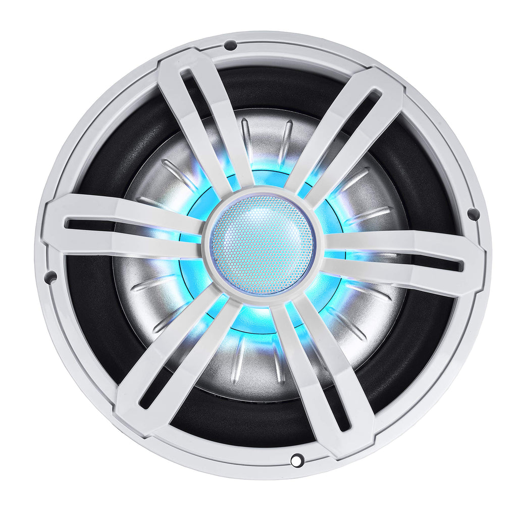 800W Peak 10" Shallow Marine Subwoofer with LED Lighting F3703
