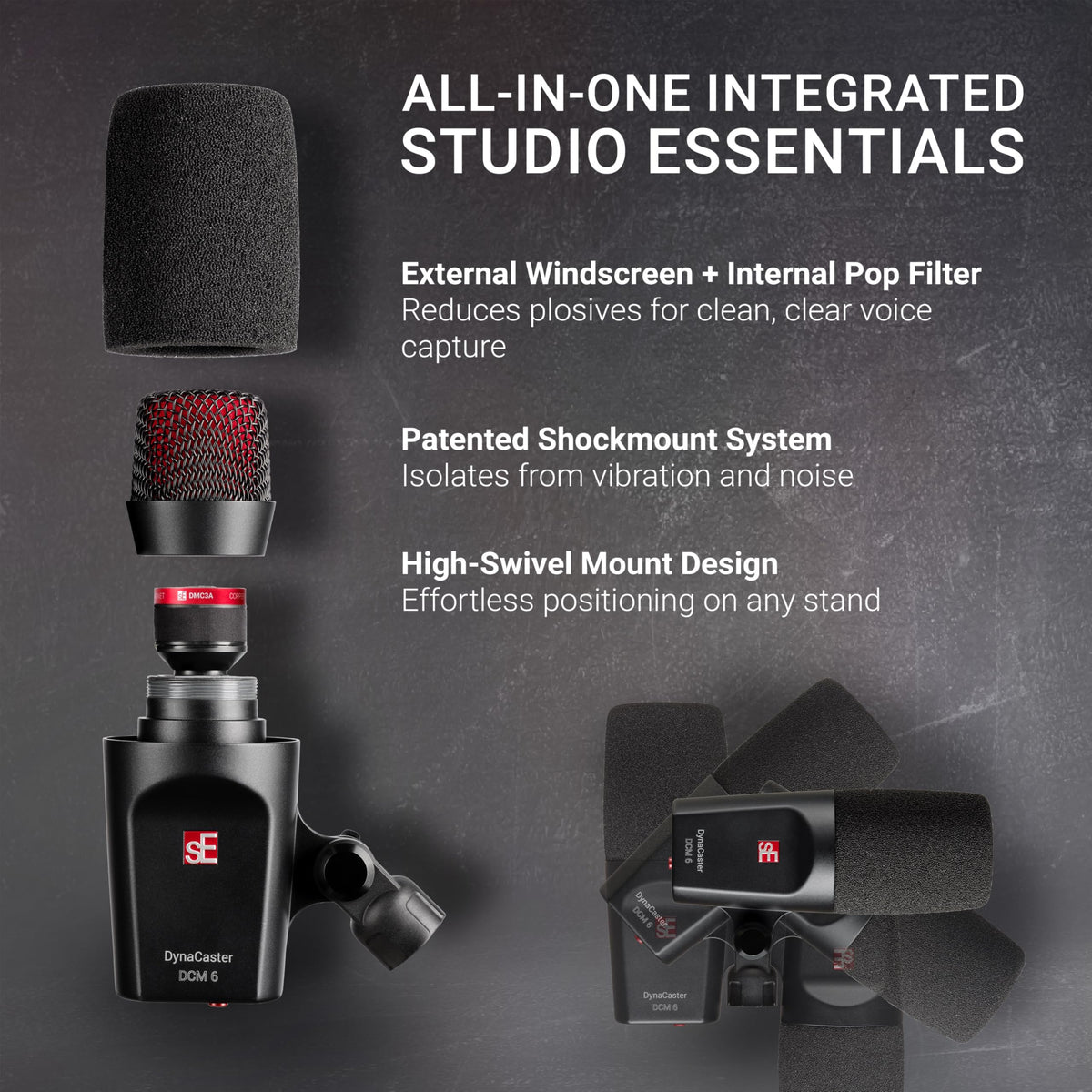 XLR Dynamic Microphone with Shockmount & Pop Filter O58328