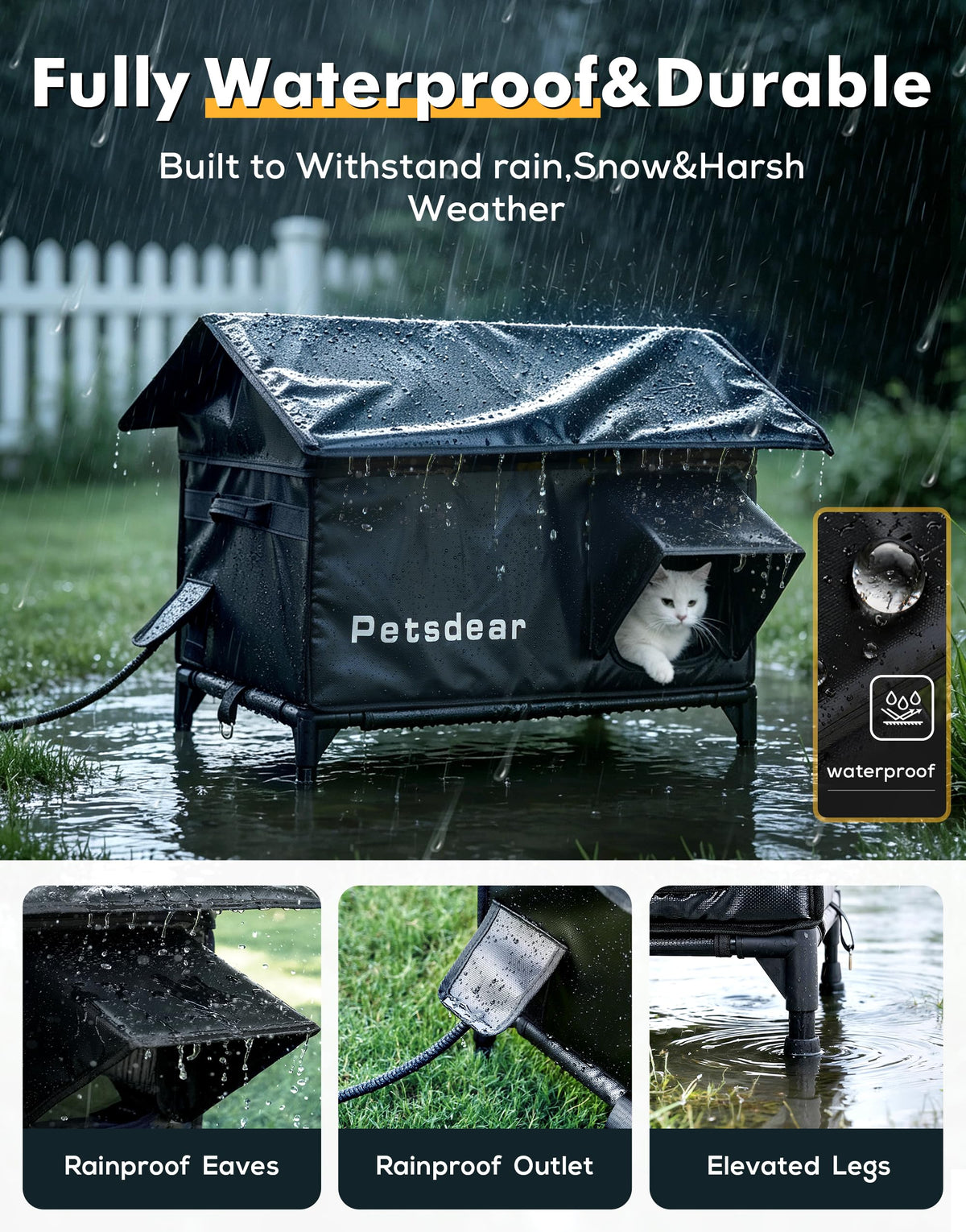 Heated Outdoor Cat House M3456